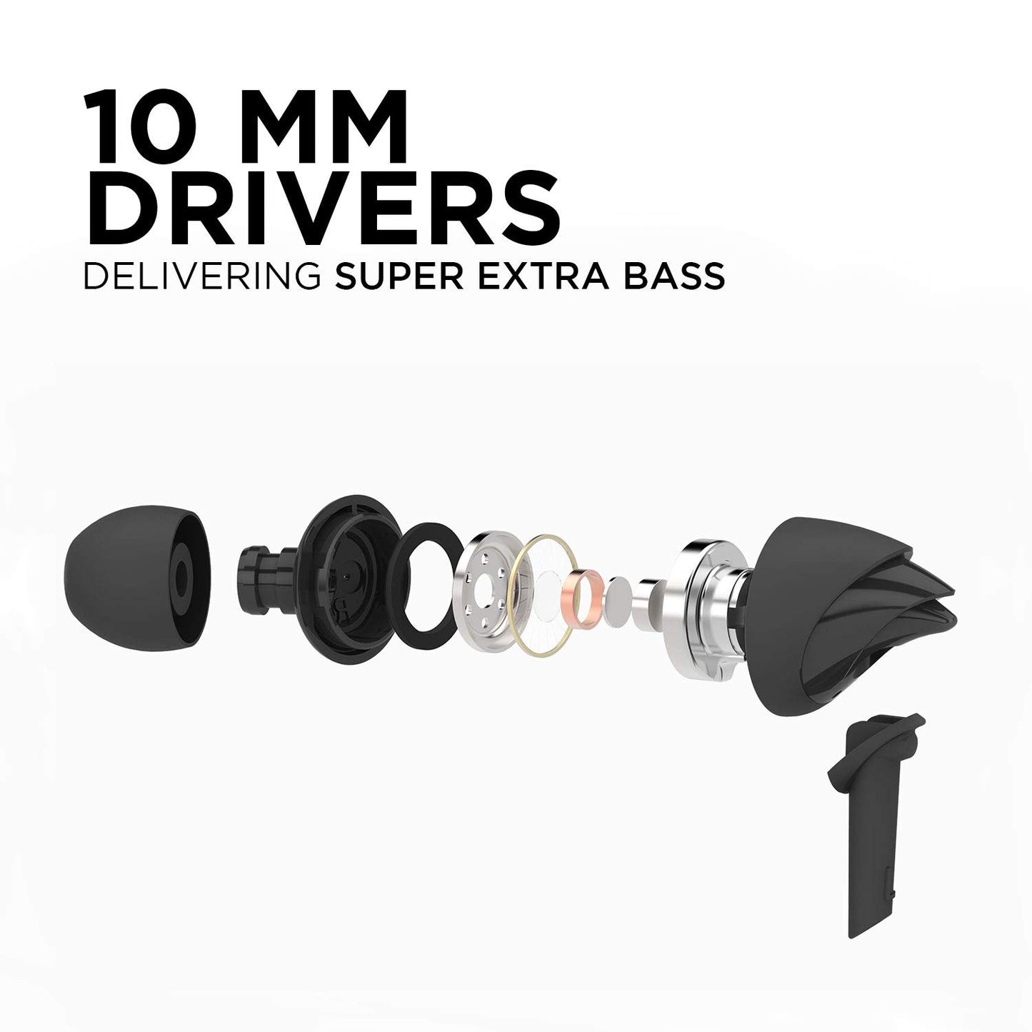 boAt BassHeads 100 in-Ear Headphones with Mic