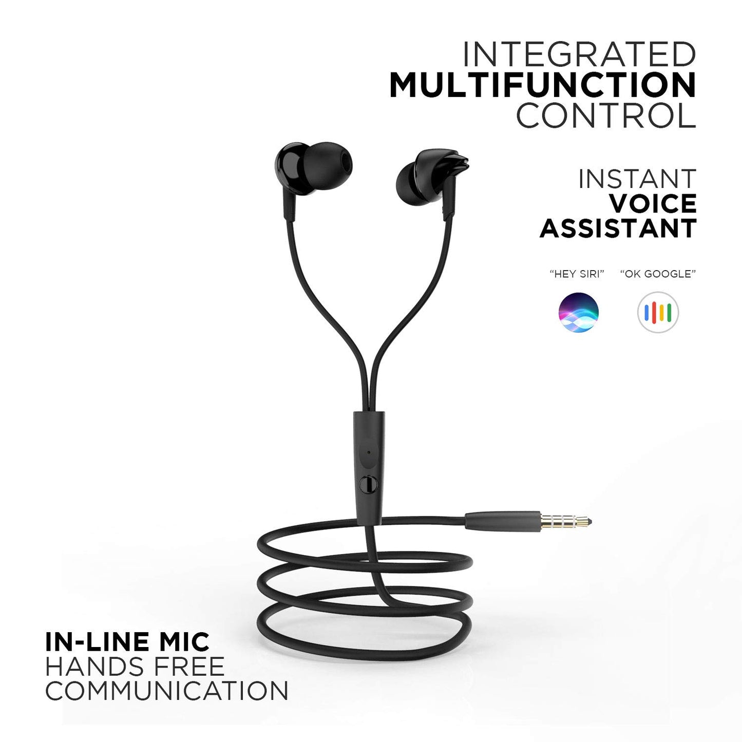 boAt BassHeads 100 in-Ear Headphones with Mic