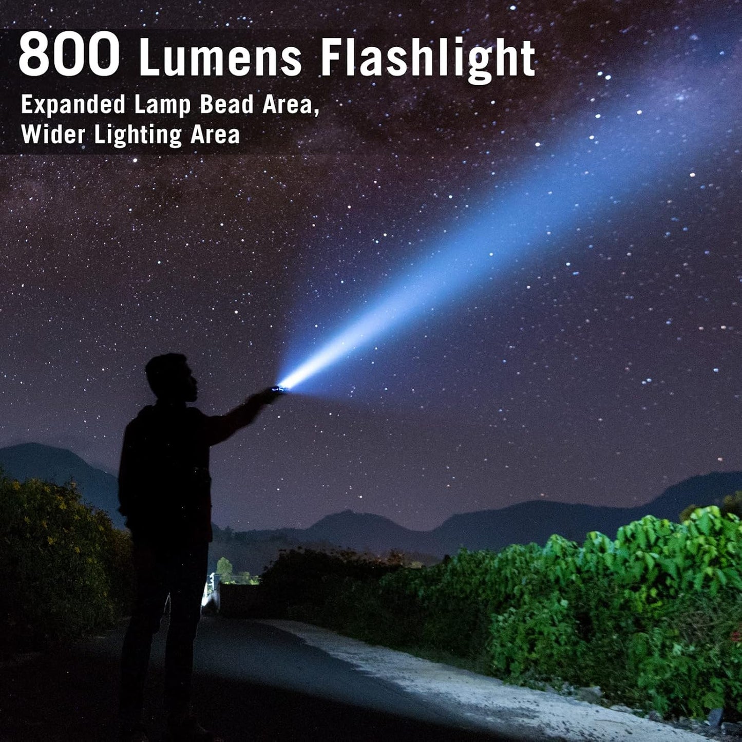 COB Rechargeable LED Keychain Light - COB Flashlights with 800 Lumens Bright and 4 Modes & Waterproof Emergency Lights for Walk, Fishing and Camping, etc.(USB Charging Cable Included)