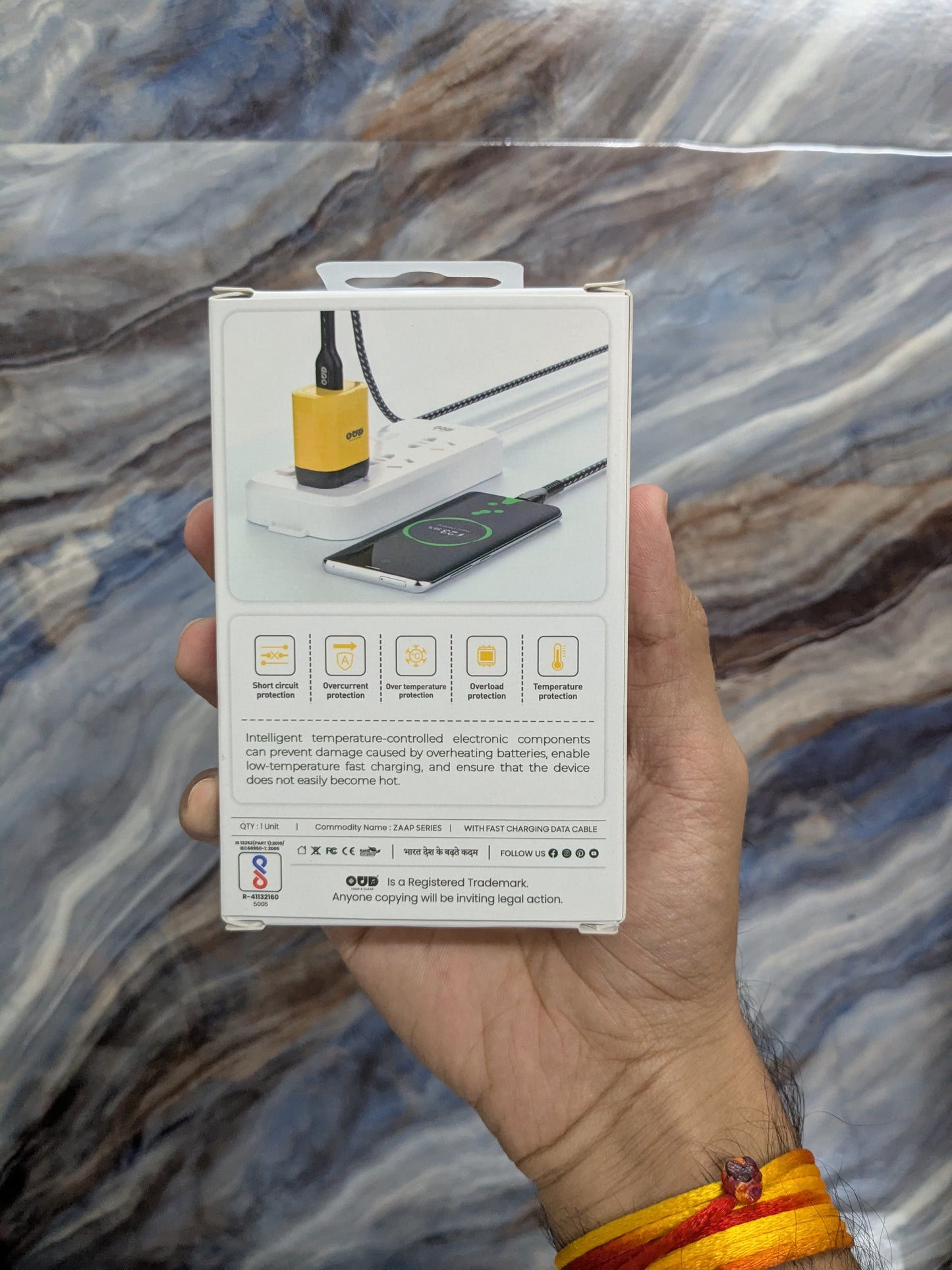 OUD ZAAP 25watt Charger with Cable