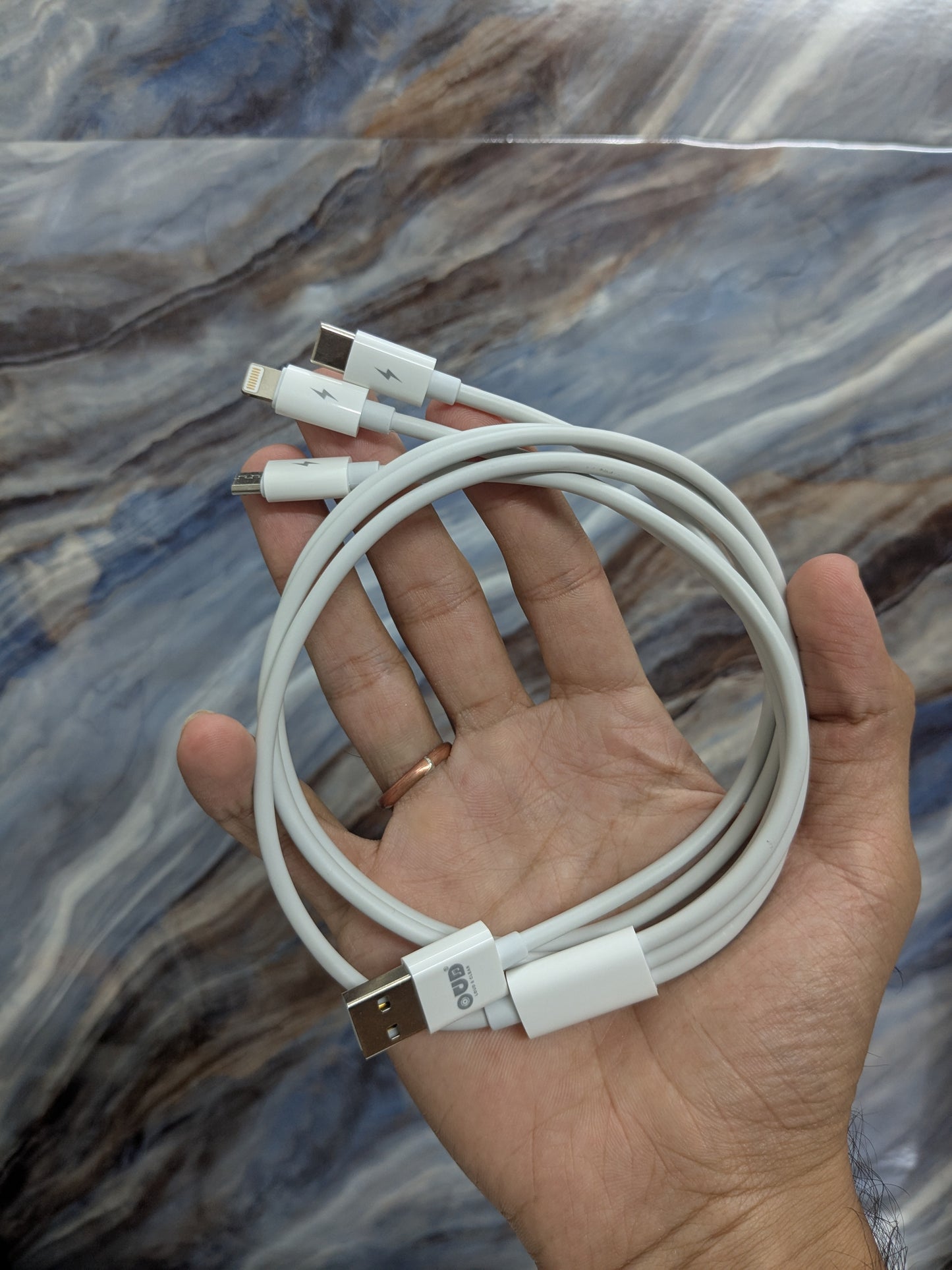 OUD ULTRAMAX 22Watt Dual Port Car Charger with 3in1 Charging Cable