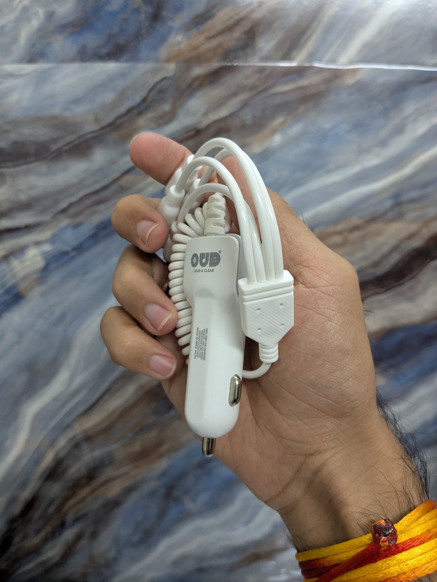 OUD CHARGEFLEX 18Watt Car Charger with 4in1 Stretchable Data Cable and USB Port
