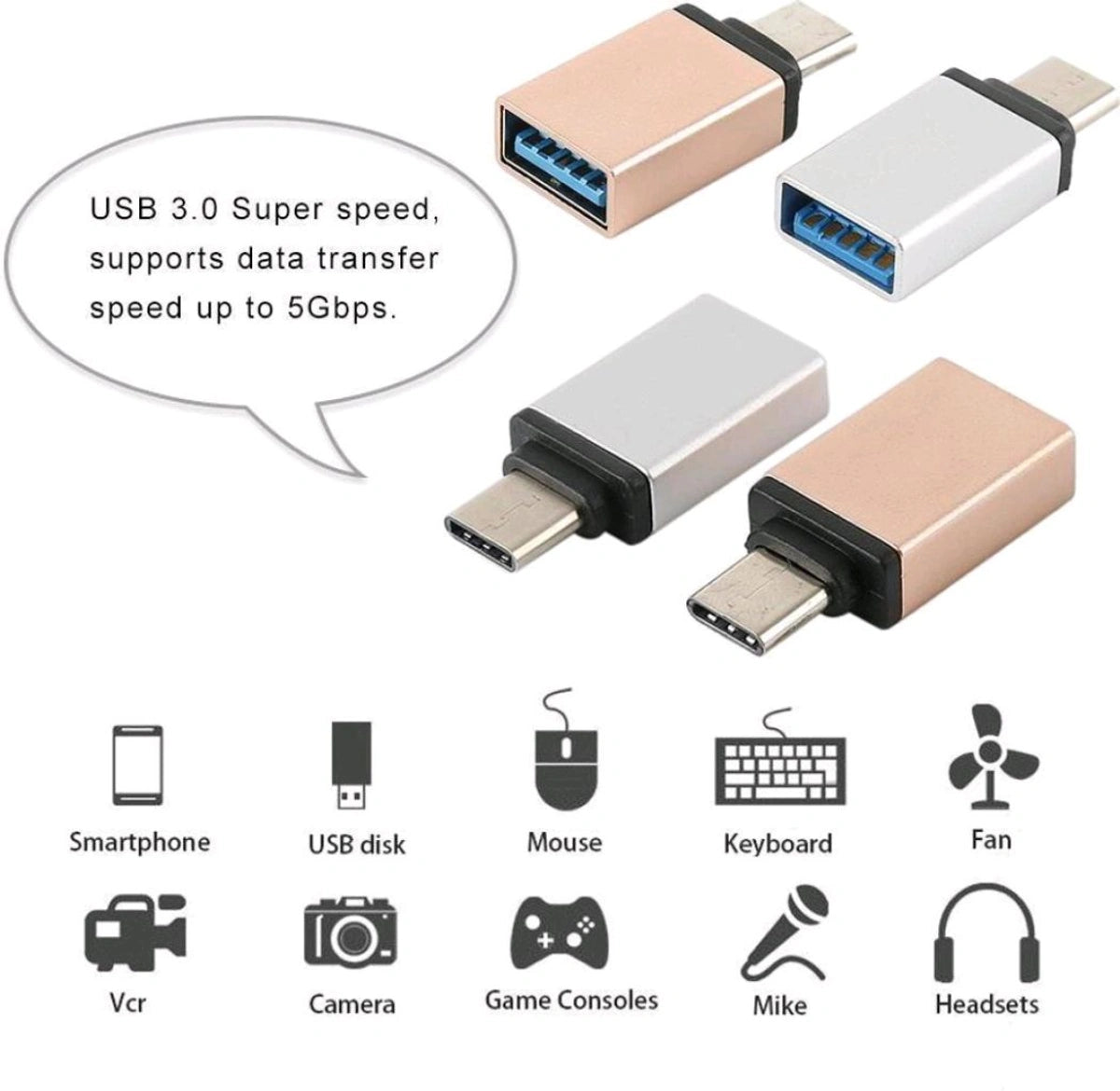 USB 3.0 to Type-C OTG Adapter