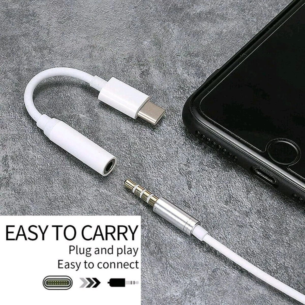 Type-C to 3.5mm Adapter Cable