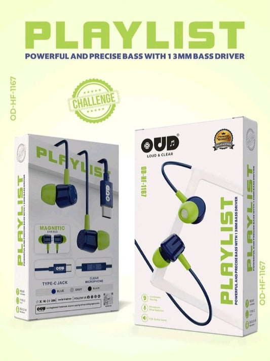 OUD PLAYLIST Type-C Wired Earphones