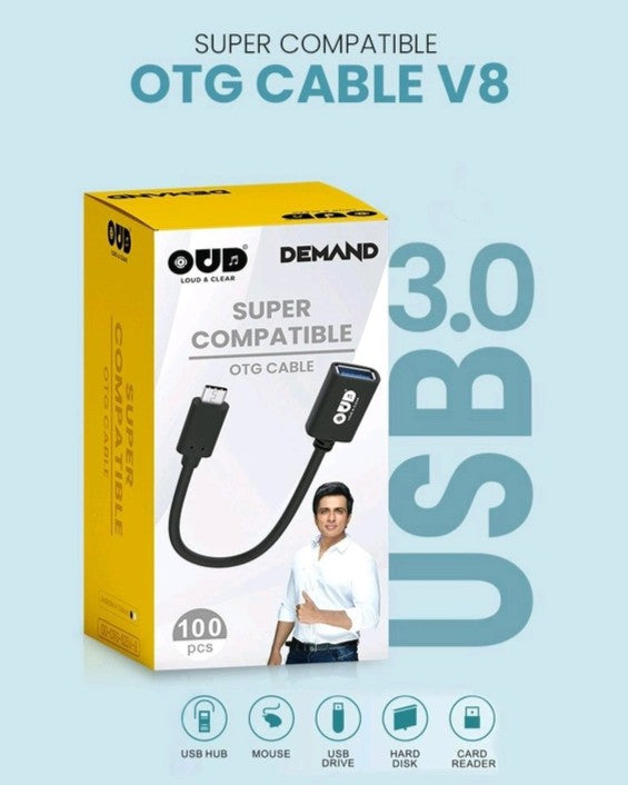 OUD DEMAND Super Compatible USB 3.0 to V8 OTG Cable