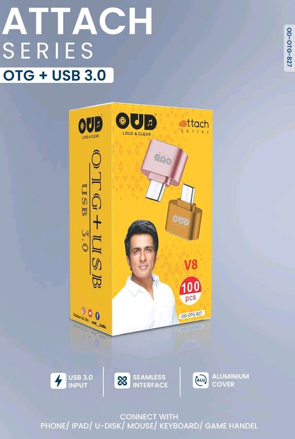 OUD ATTACH USB 3.0 to V8 OTG Adapter