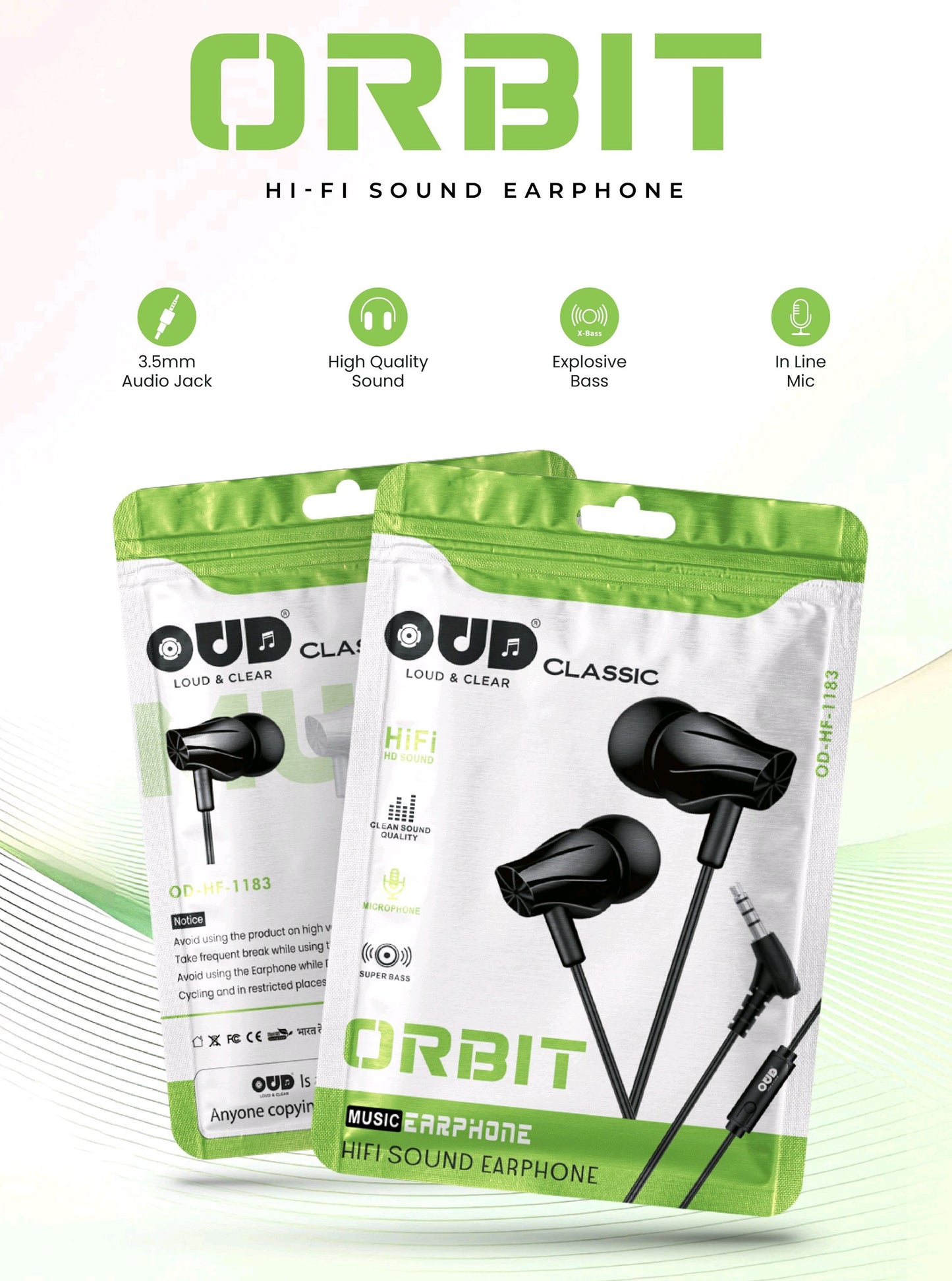 OUD ORBIT Wired Earphones