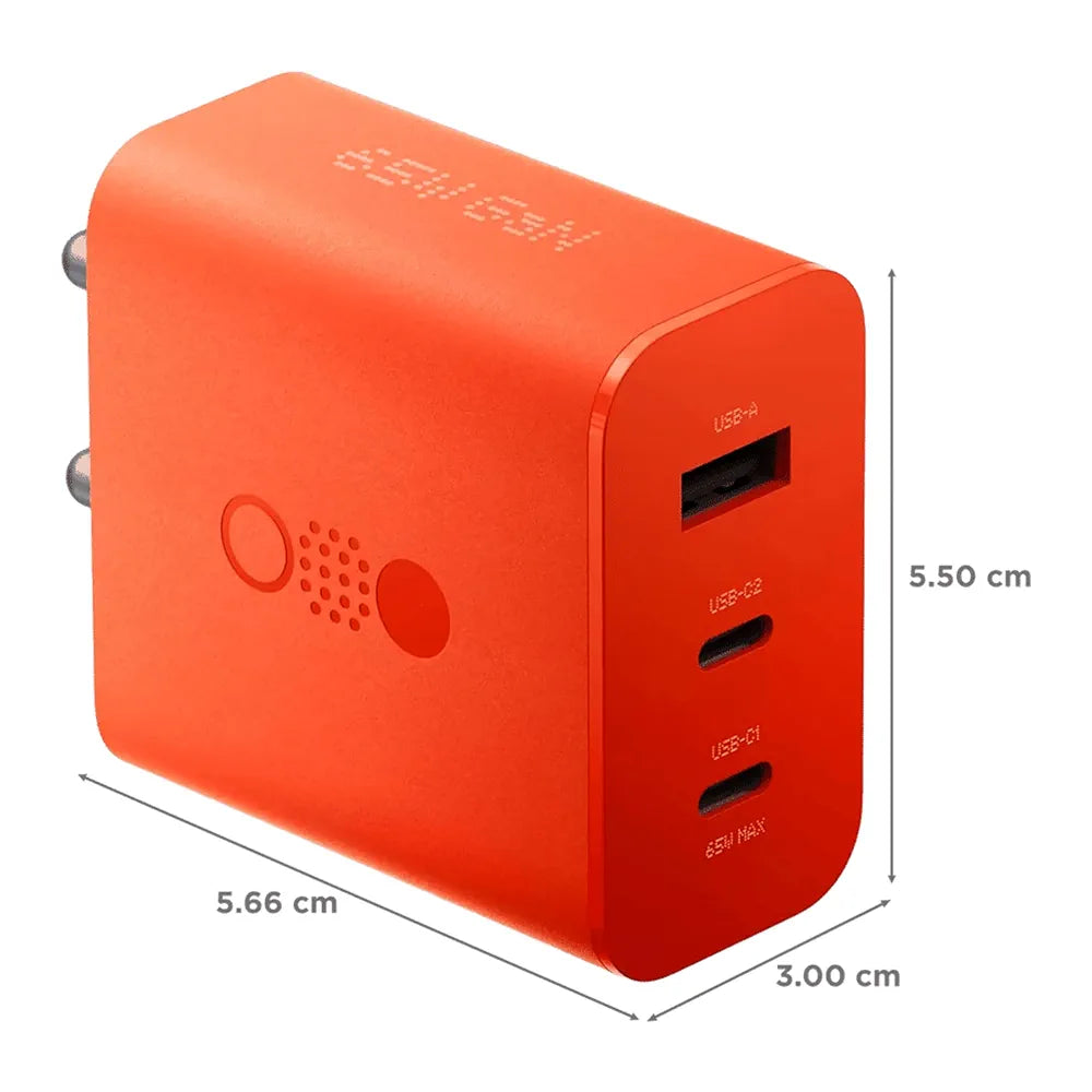 BG CMF 65w GAN 3in1 Port Wall Adapter
