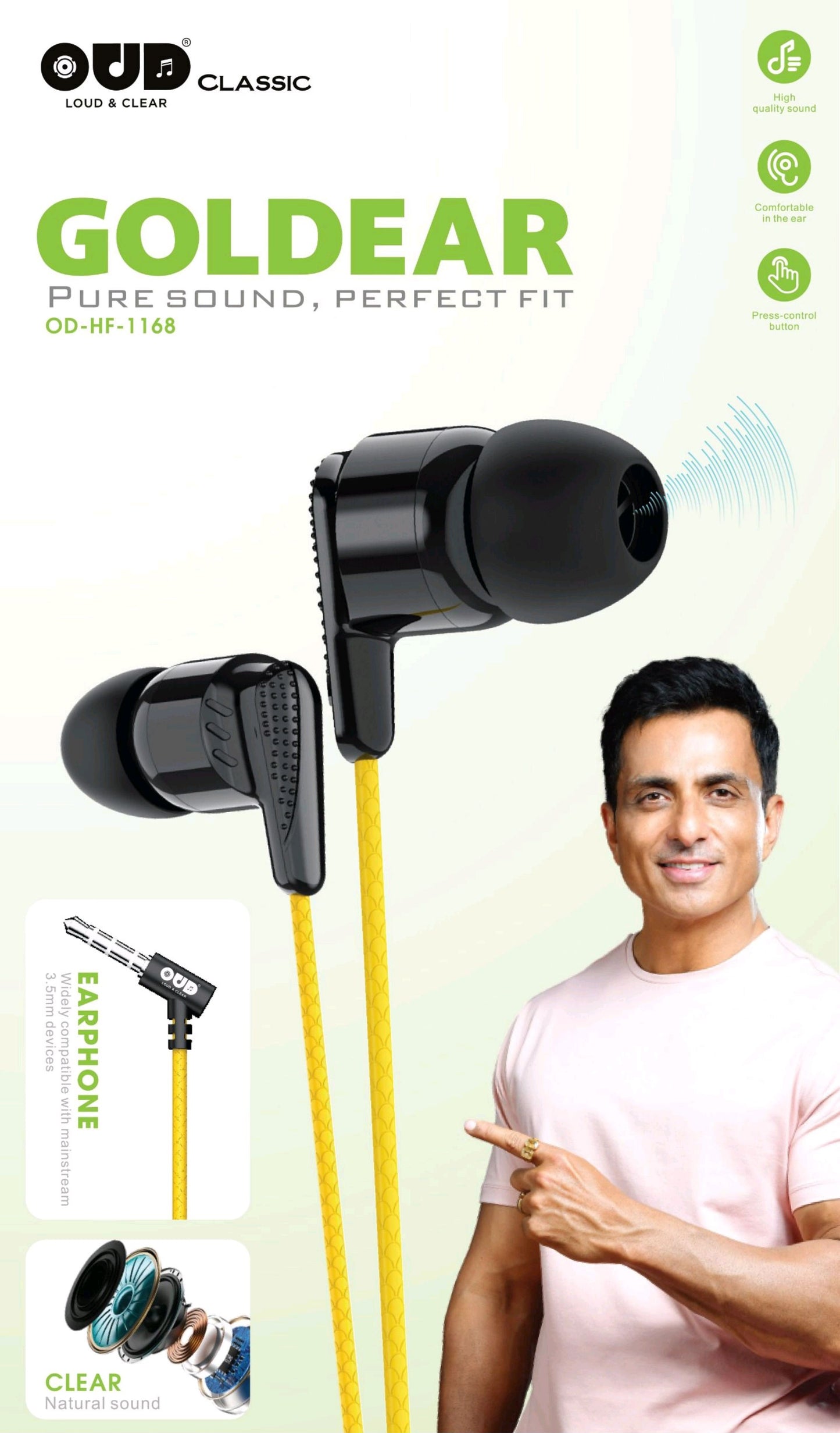 OUD GOLDEAR Wired Earphones