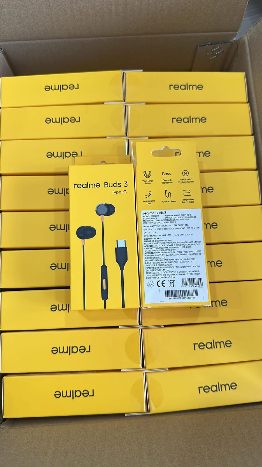 BG Realme Buds 3 Wired In Ear Earphone with Type-C/3.5mm Jack | In-Line Microphone | 9Mm Drivers