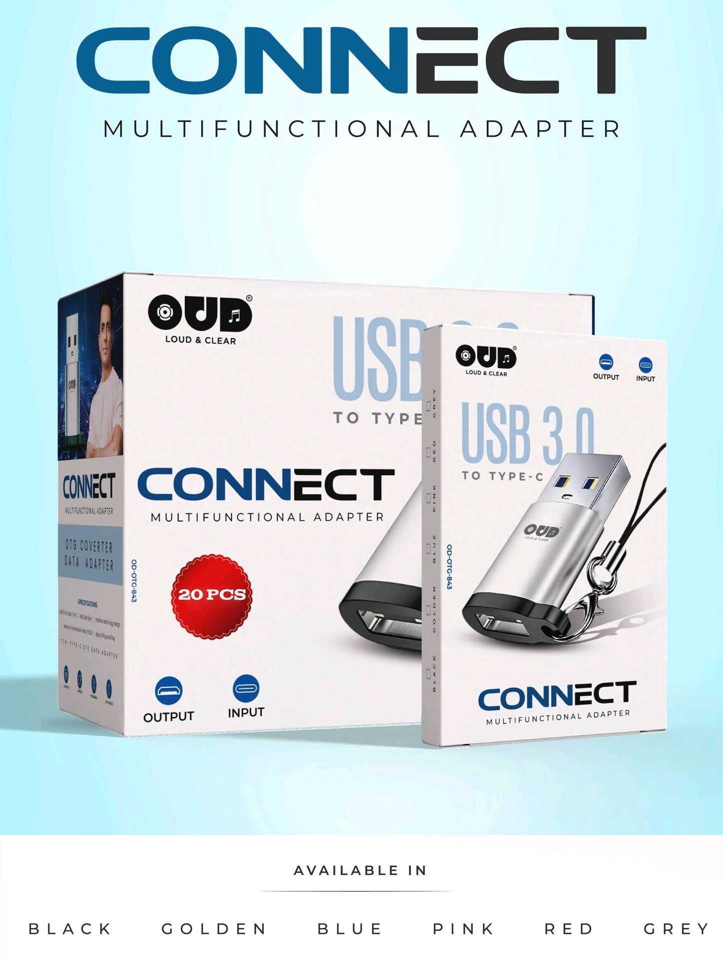 OUD CONNECT USB 3.0 to Type-C OTG Adapter