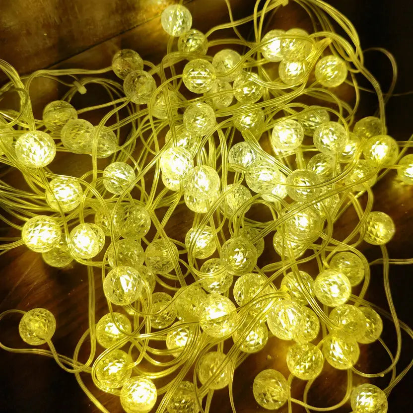 Bite Gadgets 60 Warm White LEDs Water Gel Ball String Light for Decoration