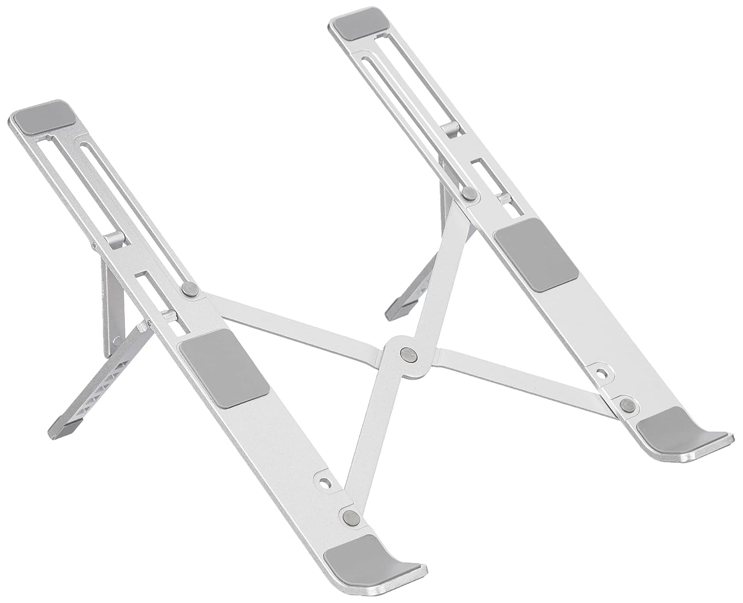 Foldable Laptop Stand, Height-Adjustable, Foldable, Portable, Ventilated, Fits Up to 15.6-Inch Laptops, Aluminum Alloy