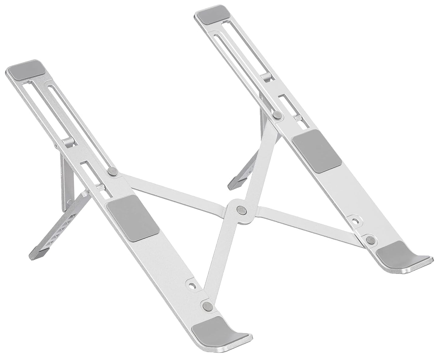 Foldable Laptop Stand, Height-Adjustable, Foldable, Portable, Ventilated, Fits Up to 15.6-Inch Laptops, Aluminum Alloy