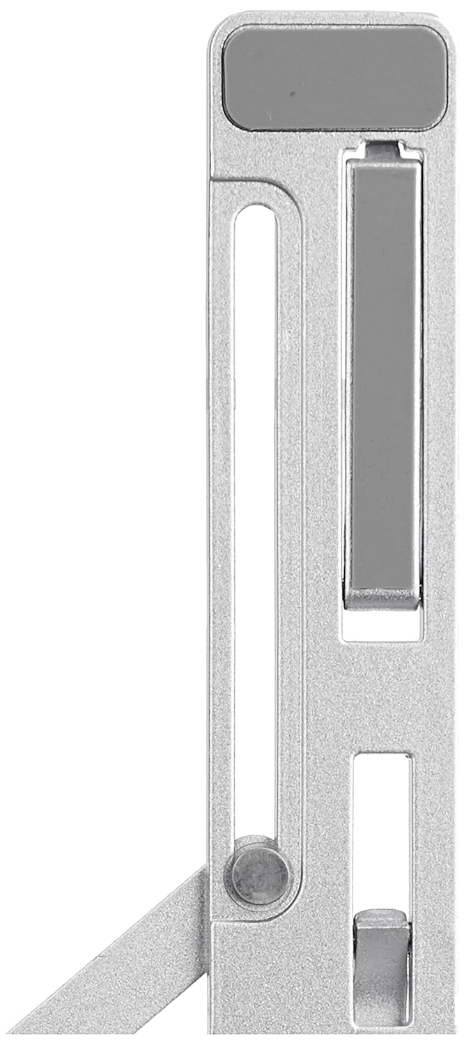 Foldable Laptop Stand, Height-Adjustable, Foldable, Portable, Ventilated, Fits Up to 15.6-Inch Laptops, Aluminum Alloy