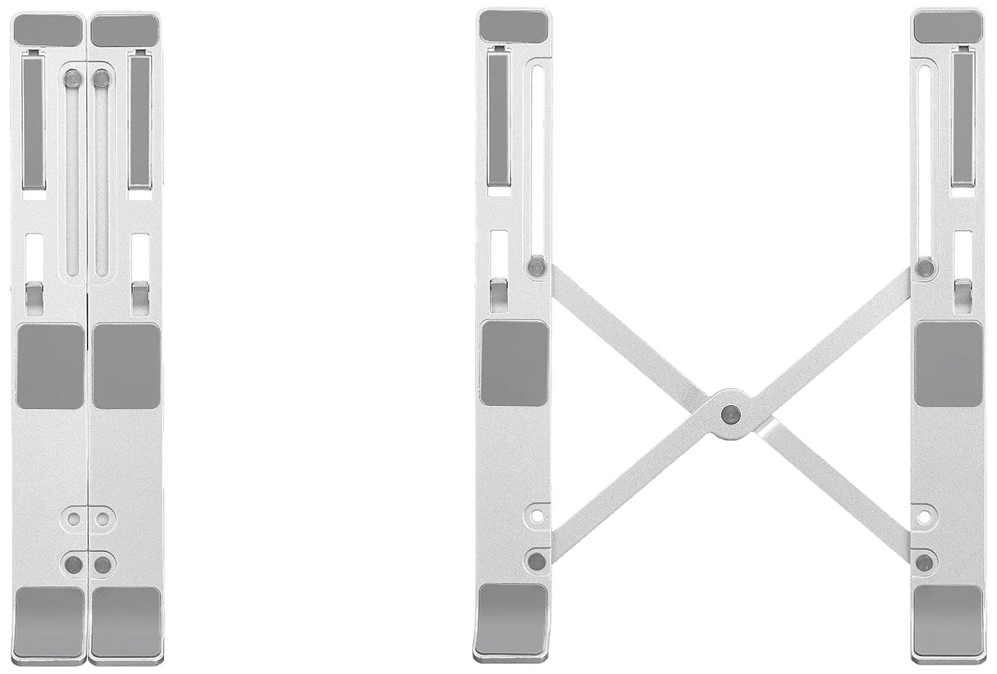 Foldable Laptop Stand, Height-Adjustable, Foldable, Portable, Ventilated, Fits Up to 15.6-Inch Laptops, Aluminum Alloy