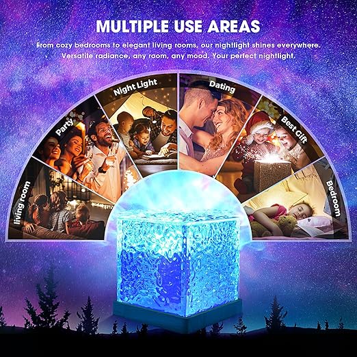 Ocean Wave Galaxy Projector - Night Light With Remote Control