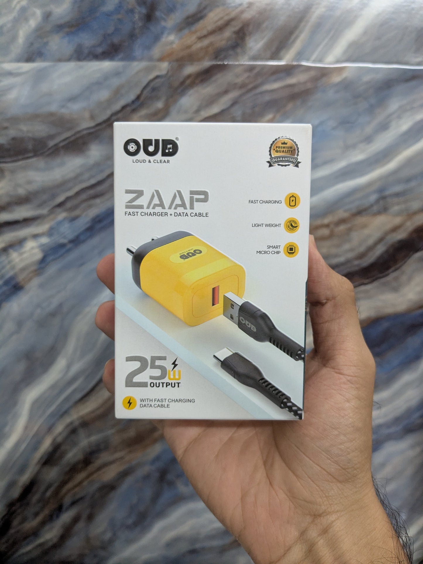 OUD ZAAP 25watt Charger with Cable
