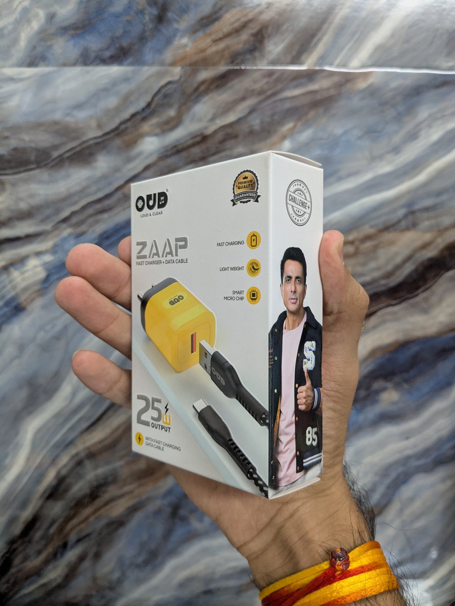 OUD ZAAP 25Watt Fast Charging Adapter with Type-C/Micro-USB Cable