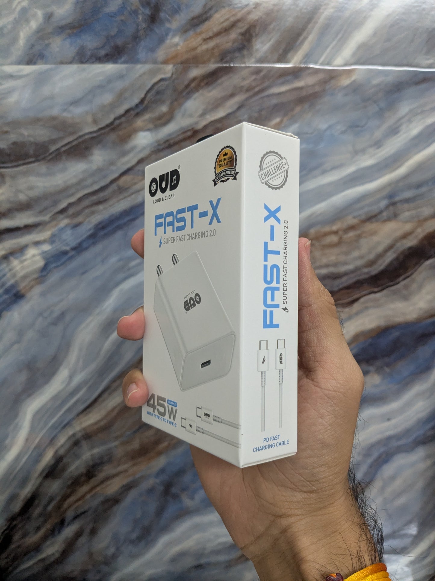 OUD FAST-X 45Watt Power Adapter with Type-C to Type-C Cable