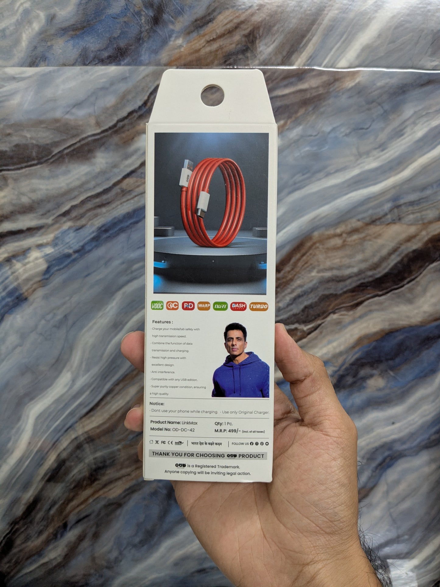 OUD LINKMAX 45Watt Type-C Charging Cable