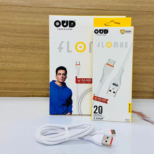 OUD FLOWMAX 20watt 3.4amp Fast Data Cable Type-C/Micro USB/Lightning