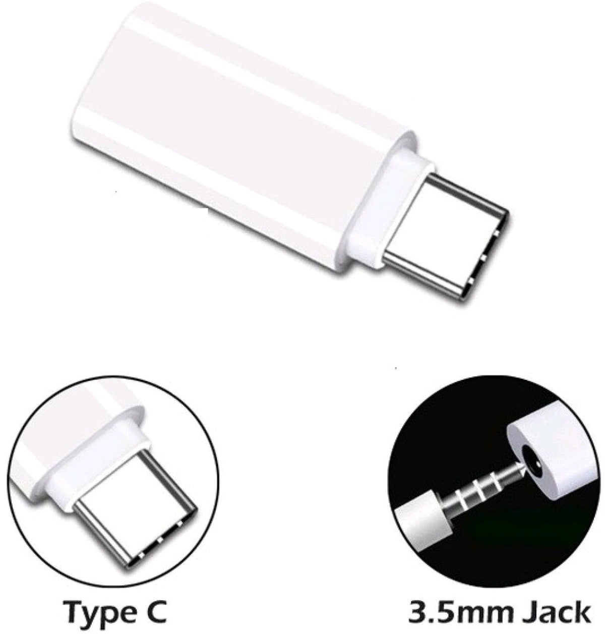 Type-C to 3.5mm Audio Jack Converter Adapter