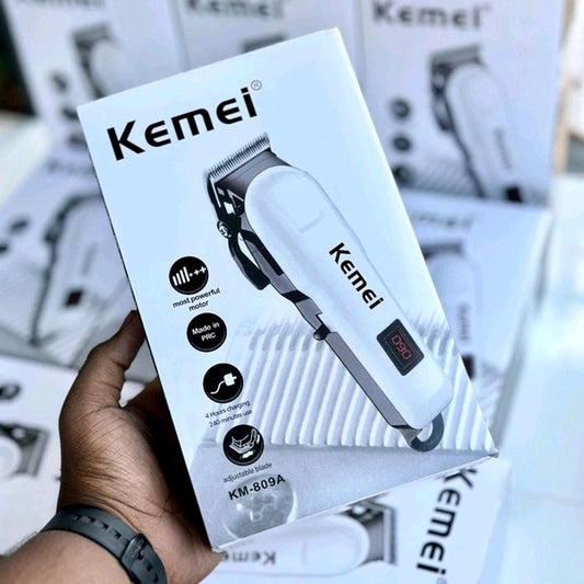 Kemei KM-809A Professional Rechargeable Hair Trimmer Electric Hair Clipper, Razor Trimmer 240 min Runtime 4 Length Settings