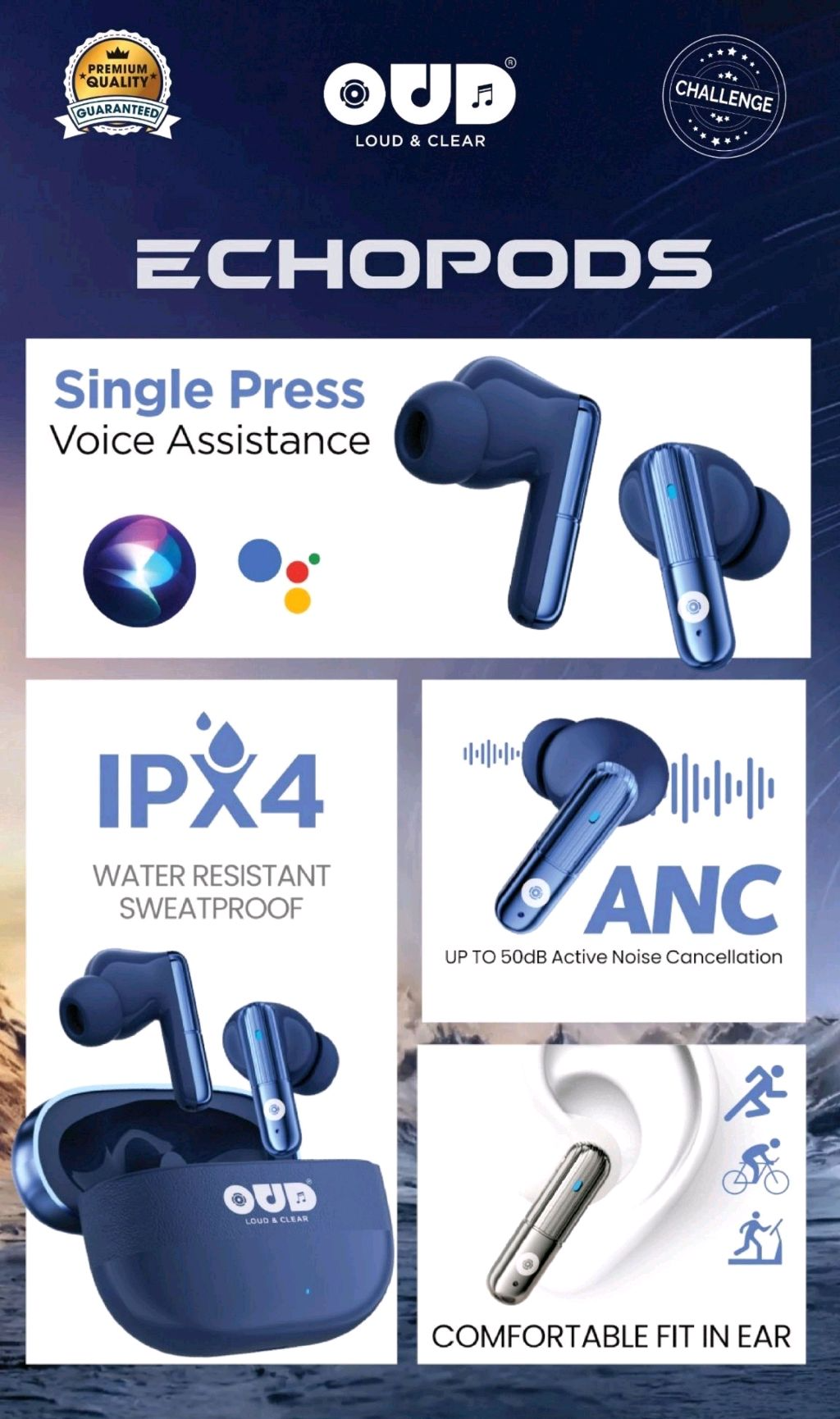 OUD Echopods Wireless Earbuds