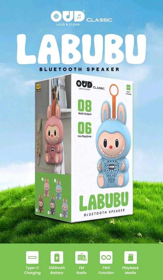 OUD LABUBU Wireless Speaker, Bluetooth 5.3, Type-C Charging, 8 watt sound output