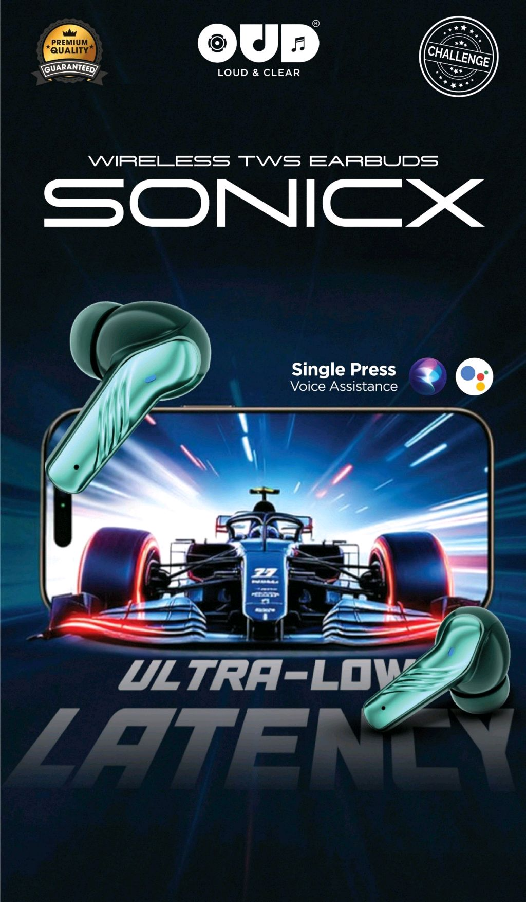 OUD SonicX Wireless Earbuds