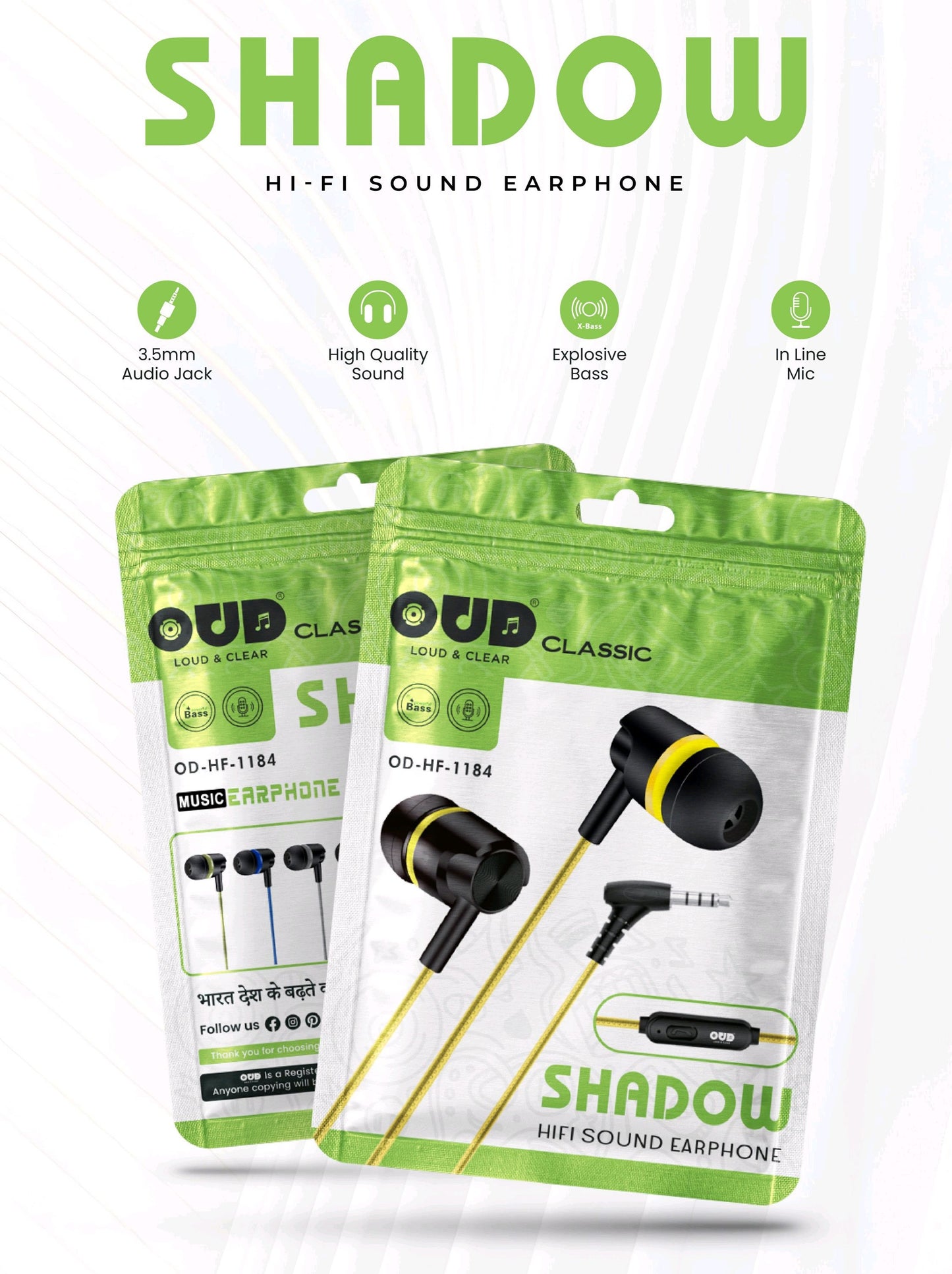 OUD SHADOW Wired Earphones