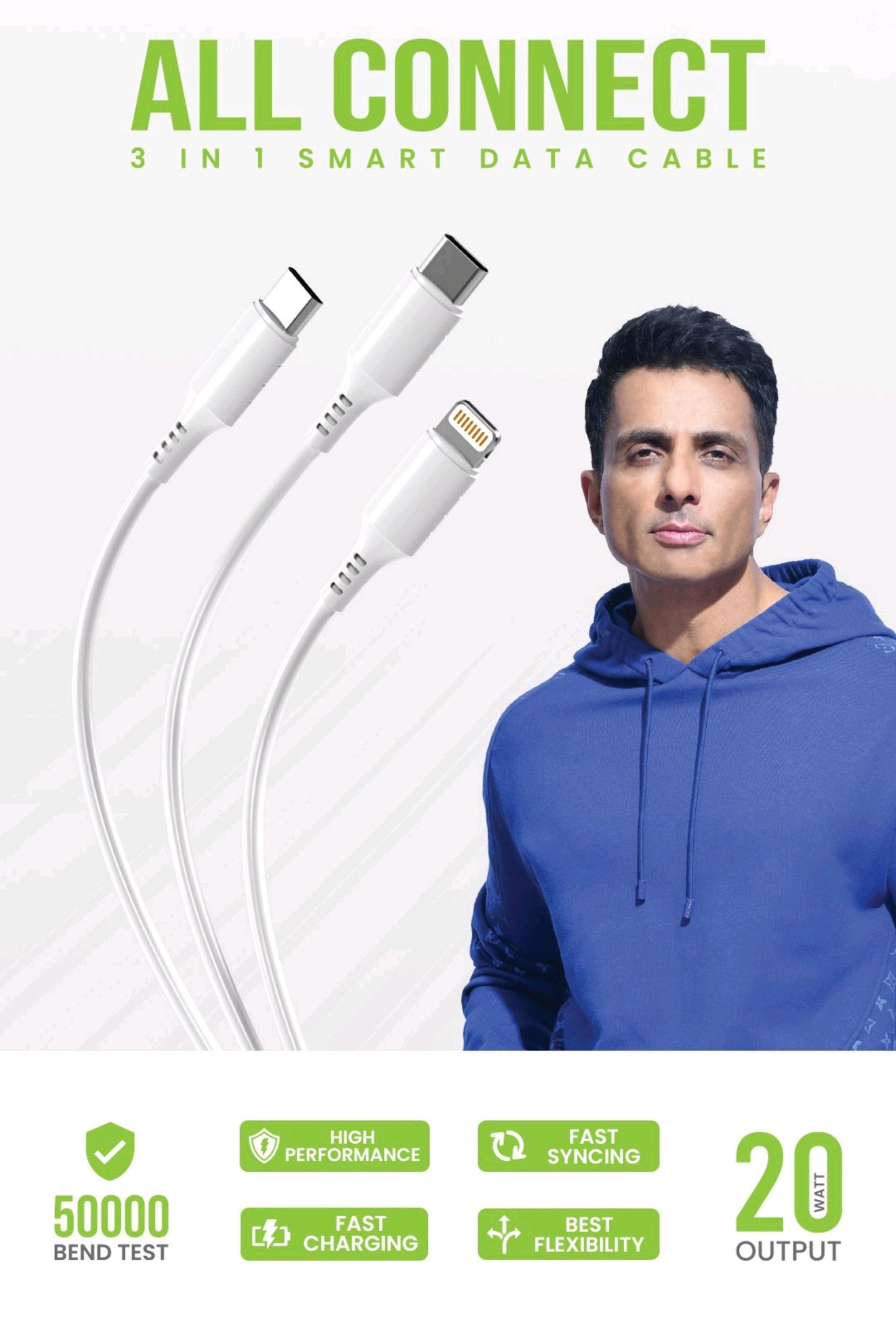 OUD ALL CONNECT 3 in 1 Smart Data Cable