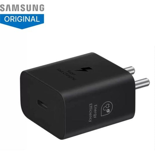 Samsung 25 W Adapter, Type-C, Fast Charging, Zero Standby Power Consumption, GAN Technology, Without Cable