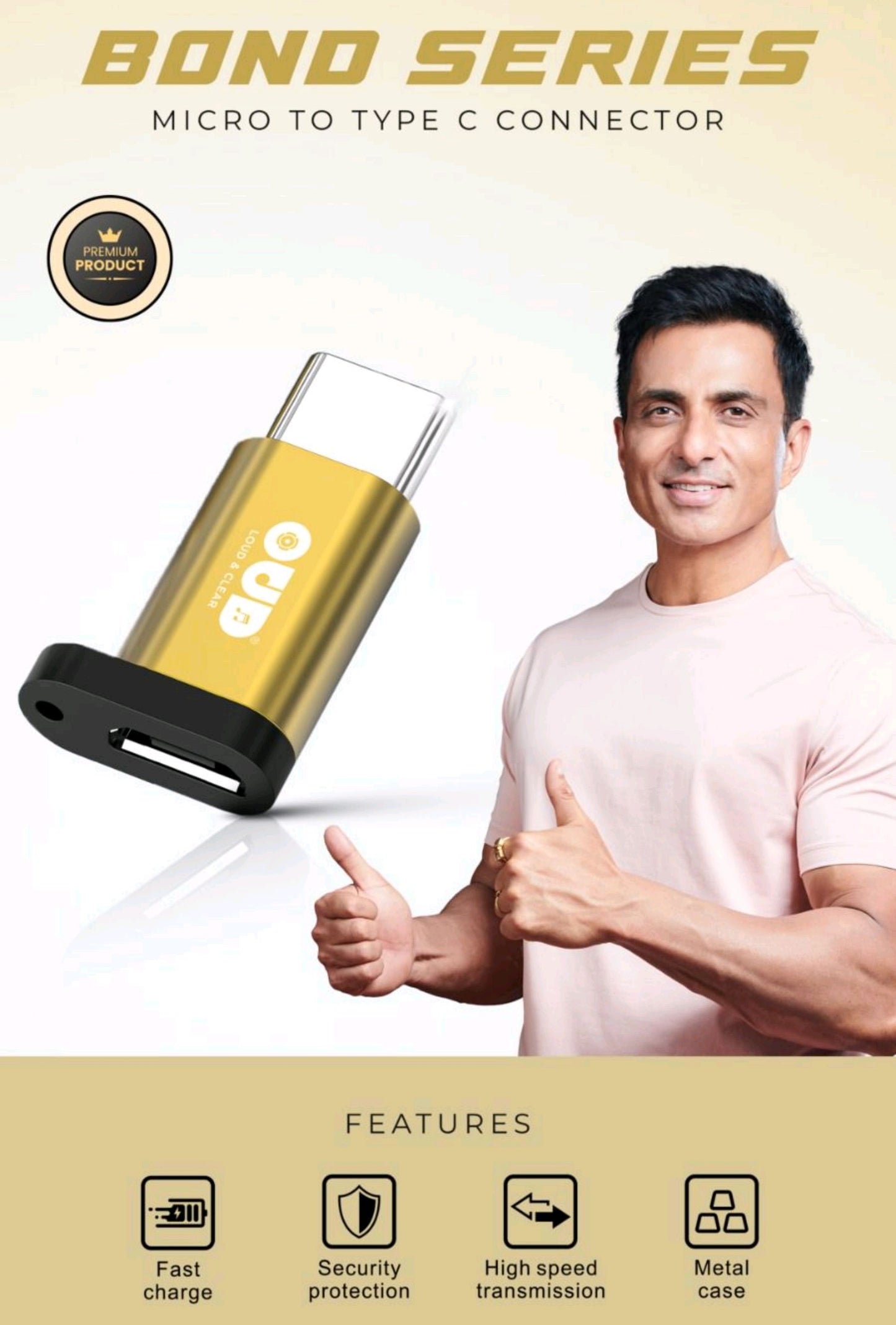 OUD BOND SERIES Micro-USB to Type-C Connector